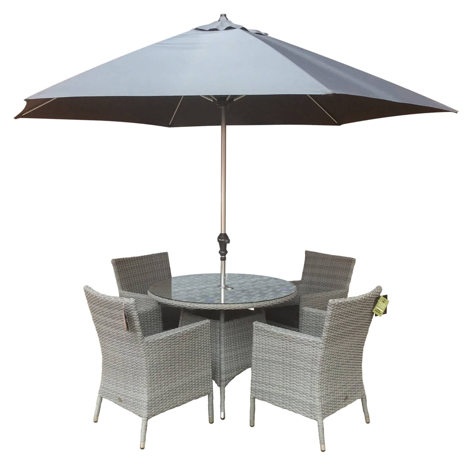 Katie Blake Chatsworth 4 Seat Dining Set (Grey/Grey) (700046