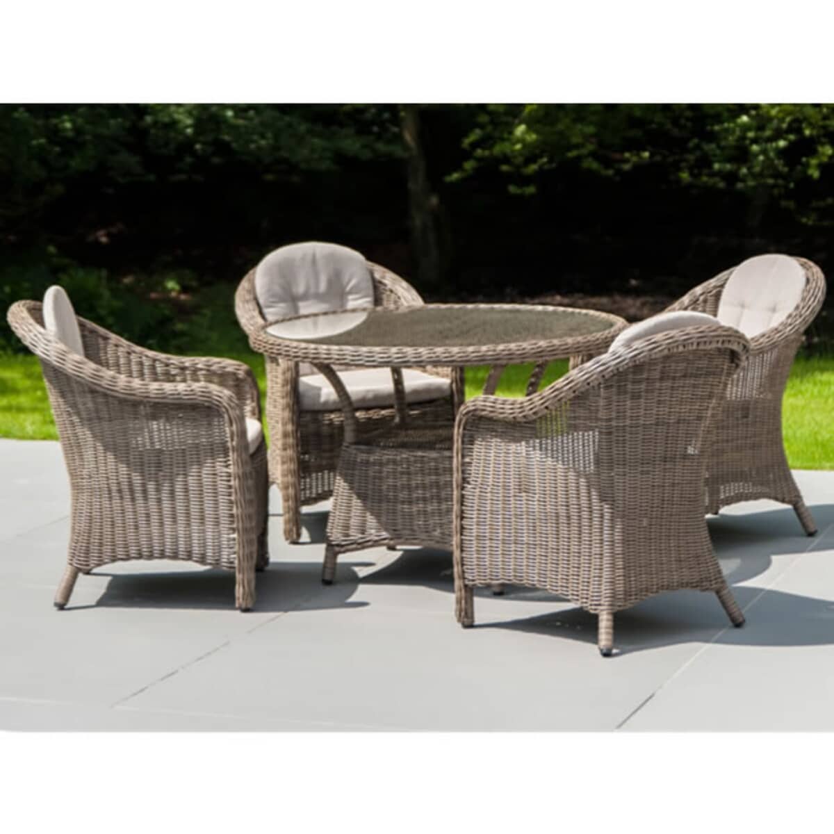 Alexander Rose Pecan 4 Seater Set (7223P) Garden Furniture World