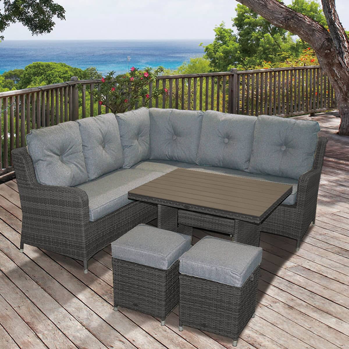 Katie Blake Chatsworth Compact High Dining Set (Grey/Grey) (724301