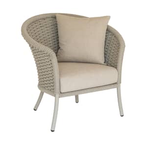 Alexander Rose Cordial Curved Top Lounge Chair with Beige Rope 