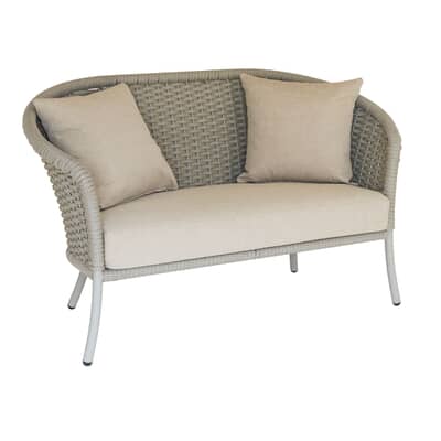 Alexander Rose Cordial Curved Top Sofa with Beige Rope