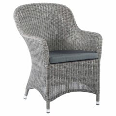 Monte Carlo Curved Top Armchair With Cushion - Grey