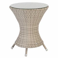 Alexander Rose Ocean Pearl Wave Bistro Table with Glass