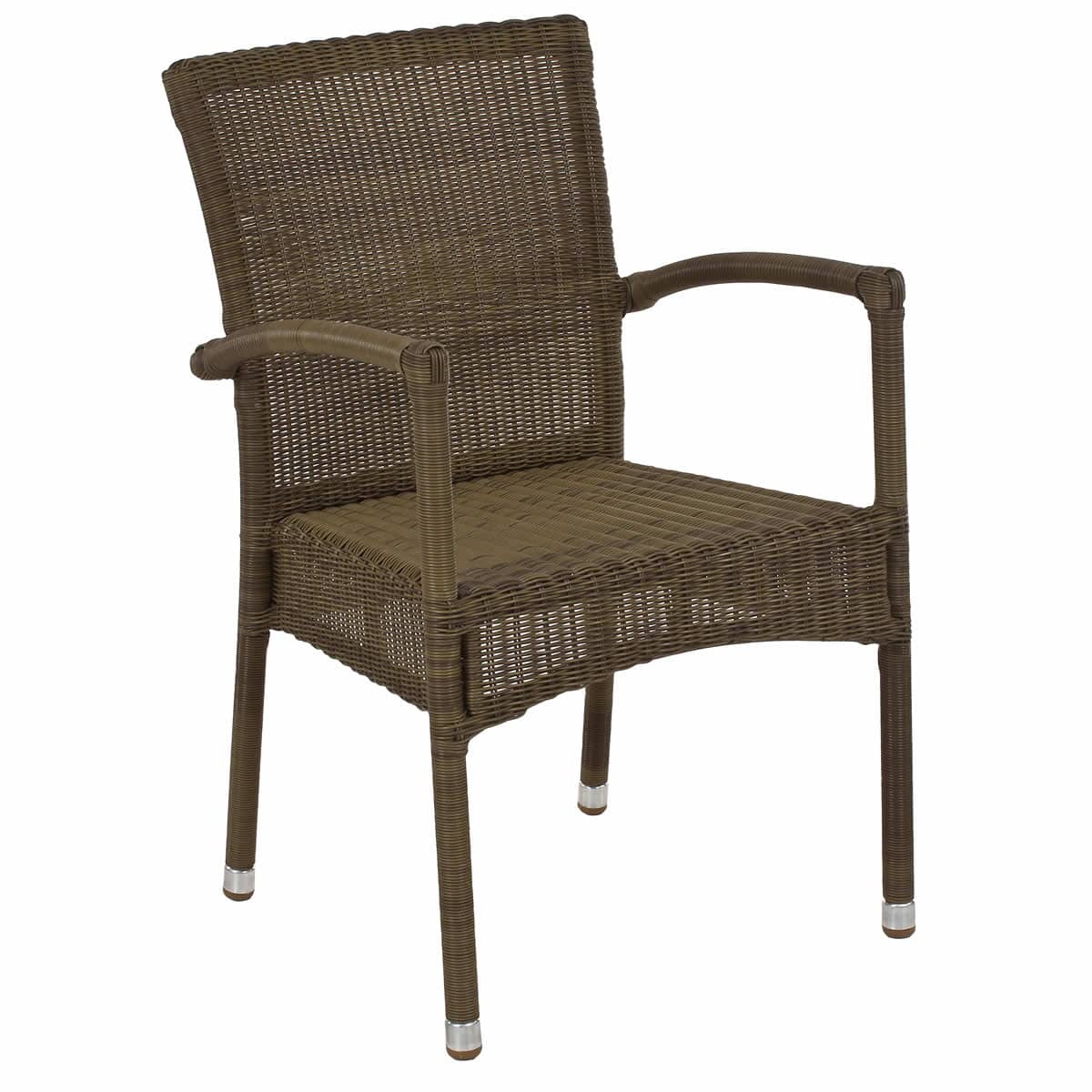 Monte Carlo Stacking Chair Brown (7731BR) Garden Furniture World