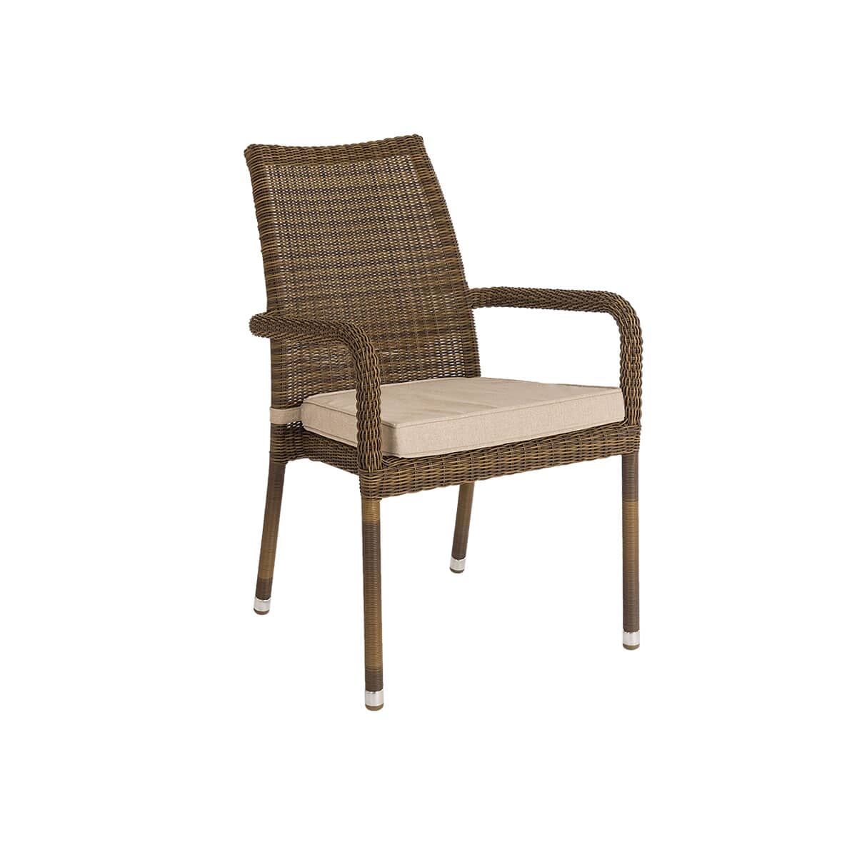 Alexander Rose Stacking Armchair Premier Olefin Cushion - Oatmeal