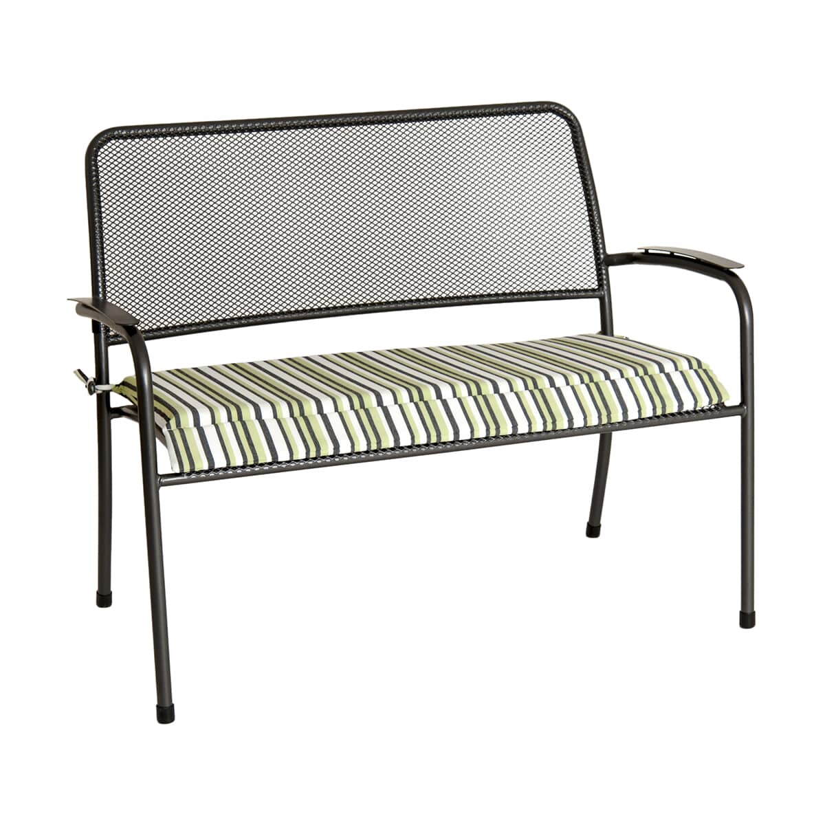 Alexander Rose Portofino Cushion for Bench - Green Stripe