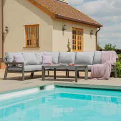 Maze New York Corner Sofa Set Dove Grey