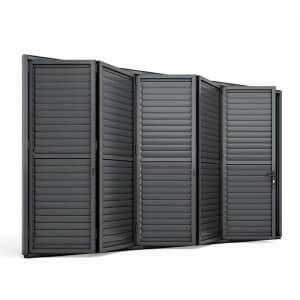 Maze Eden Pergola Bi Folding Louvre Door Gray