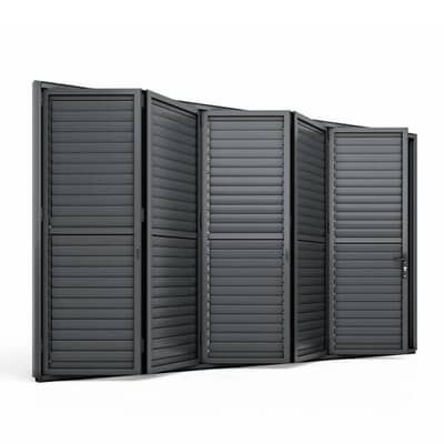 Maze Eden Pergola Bi Folding Louvre Door Gray