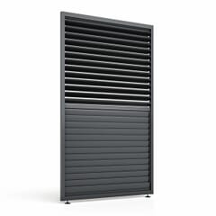Maze Eden Aerofoil Blade Louvre Panel 3m Side Gray