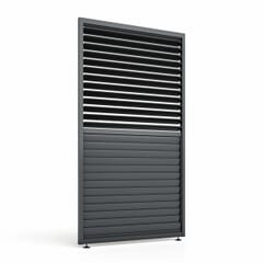 Maze Eden Aerofoil Blade Louvre Panel 4m Side Gray