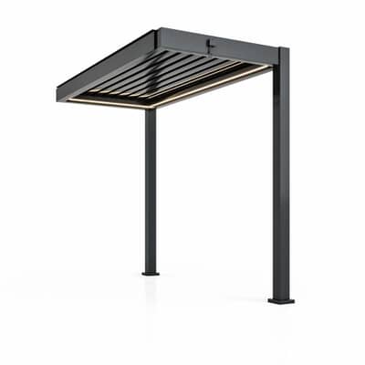 Eden Pergola Aluminium Manual Extension - Frame Only - Gray