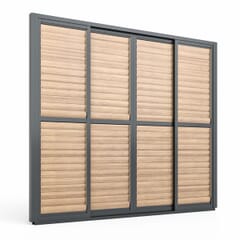 Maze Eden Pergola Sliding Louvre Panel Door Wood