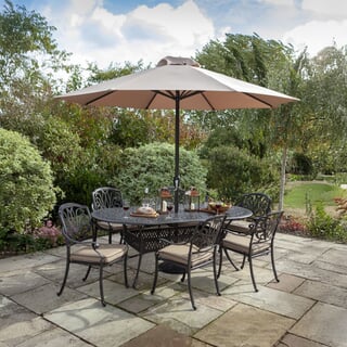Hartman Amalfi 6 Seat Oval Set Bronze/Amber