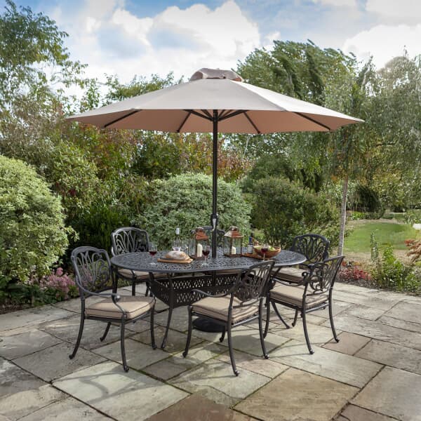 Hartman Amalfi 6 Seat Oval Set Bronze/Amber