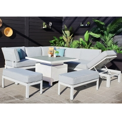 Hartman Apollo Glacier Comfort Corner Casual Dining Set With Adjustable Table