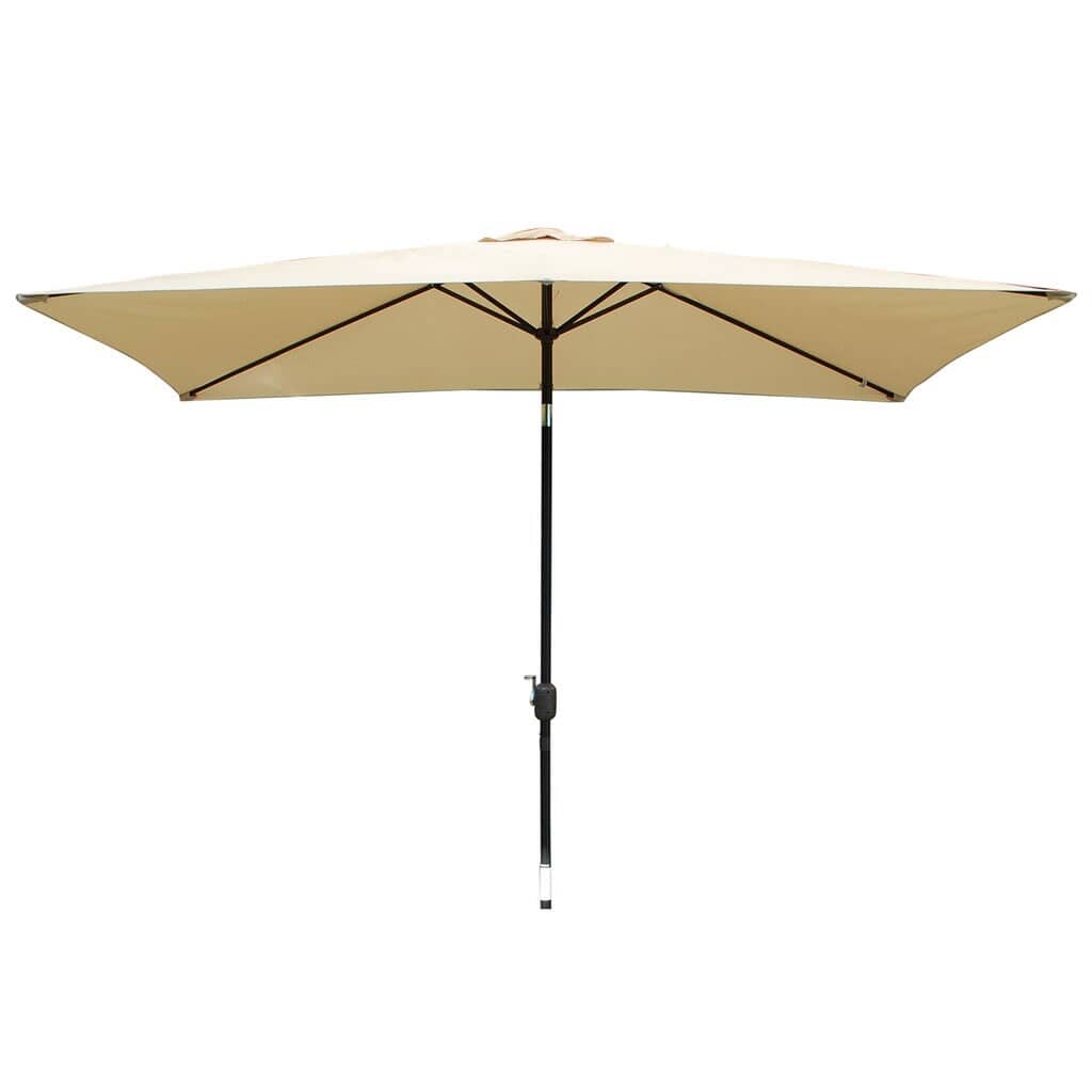 LG Outdoor Horizon 3.0m x 2.0m Bronze Pole, Beige Canopy Parasol ...