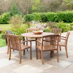 Alexander Rose Bolney 6 Seat Round Dining Set