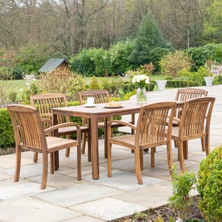 Alexander Rose Bolney 6 Seat Rectangular Dining Set