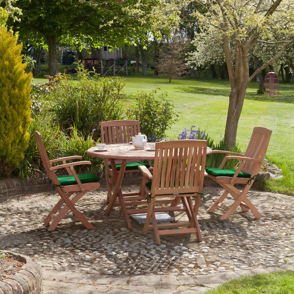 Alexander Rose Mahogany Charleston 4 Seater Set (ARHSET02) Garden