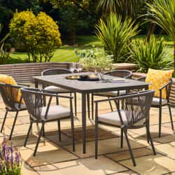 Alexander Rose Kyoto 6 Seat Rectangular Dining Set