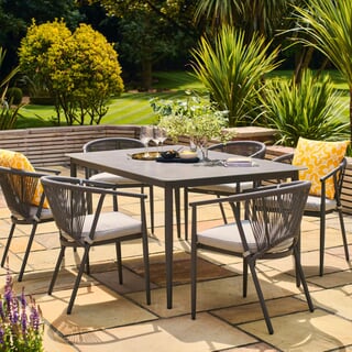 Alexander Rose Kyoto 6 Seat Rectangular Dining Set