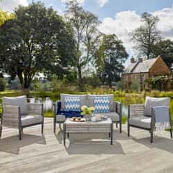 Bramblecrest Mauritius 2 Seat Sofa Set with Ceramic Coffee Table
