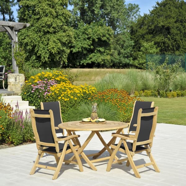 Alexander Rose Roble 4 Seat Textilene Recliner Set (AROBSET13