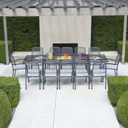 Alexander Rose Portofino 12 Seat Extending Table Dining Set