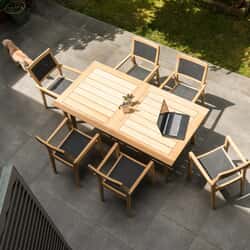 Alexander Rose Tivoli Roble Rectangular Extending 6 Seat Dining Set