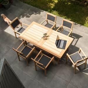 Alexander Rose Tivoli Roble Rectangular Extending 6 Seat Dining Set