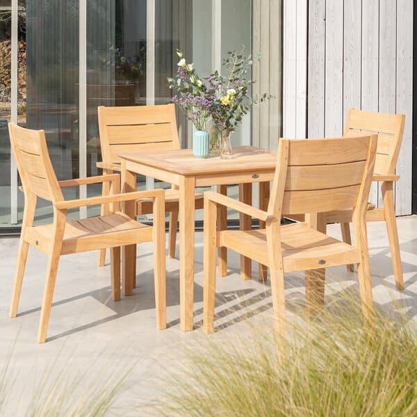 Alexander Rose Tivoli Roble 4 Seat Square Dining Set