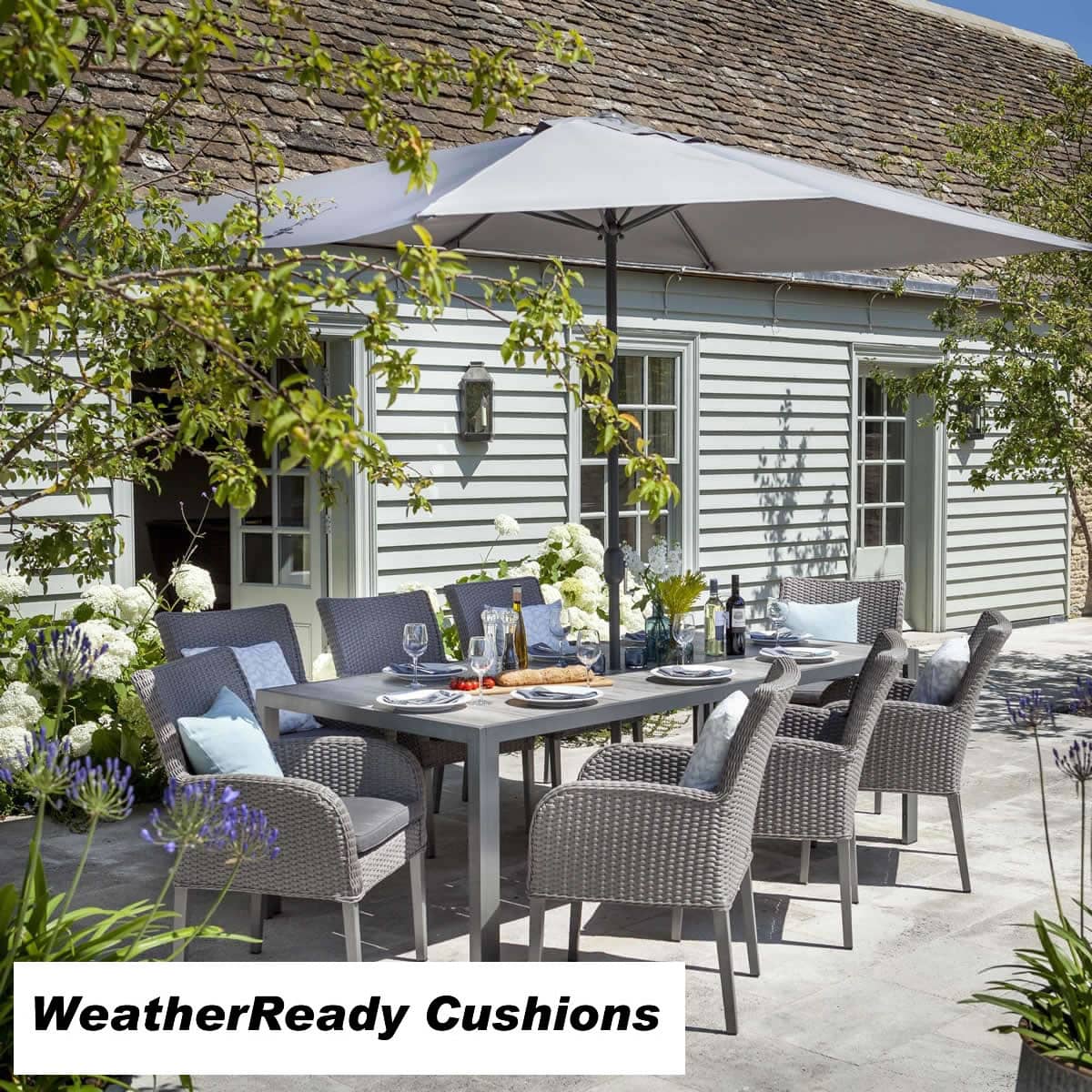 Hartman Atlanta 8 Seat Set Weatherready Cushions (ATLANSET18PP02