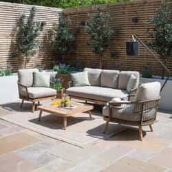 Maze Bali 3 Seat Lounge Sofa Set Sandstone