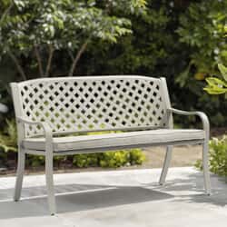 Bramblecrest RHS Bridgewater 155cm Bench inc Cushion - Stone