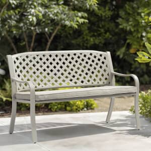 Bramblecrest RHS Bridgewater 155cm Bench inc Cushion - Stone