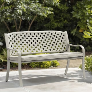 Bramblecrest RHS Bridgewater 155cm Bench inc Cushion - Stone
