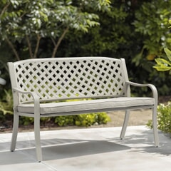 Bramblecrest RHS Bridgewater 155cm Bench inc Cushion - Stone