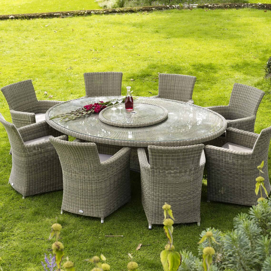 Bramblecrest Sahara 8 Armchair Elliptical Set (BSAHSET10) Garden
