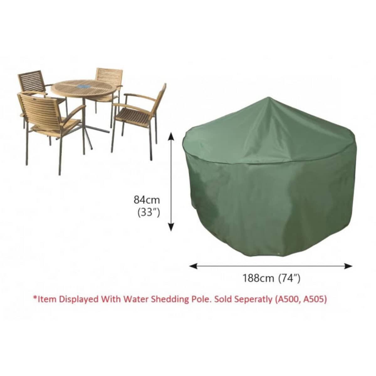 Bosmere Circular 46 Seat Set Cover (C520) Garden Furniture World