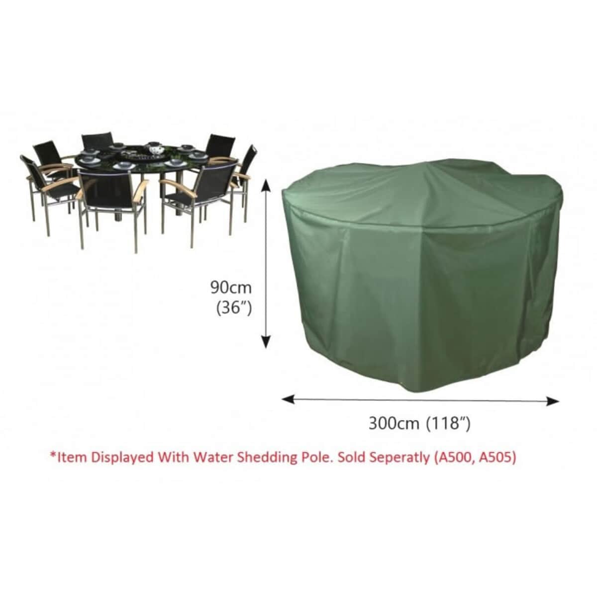 Bosmere Circular Premium Patio Set Cover 8 Seat C524 Garden Furniture World