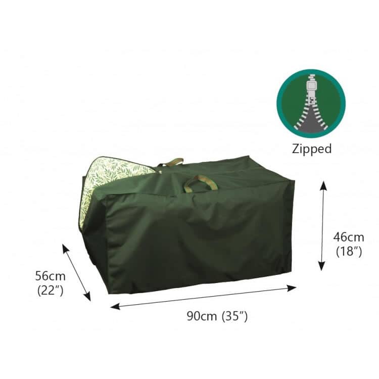Bosmere Mg580 - Cuscino Portacoperte Per Esterni 90x56x46 Cm - Verde, Tessuto Resistente Con Occhielli E Cordino - 4