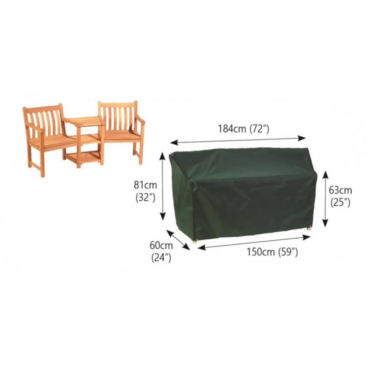 Bosmere Conversation Seat Cover (C620) Garden Furniture World
