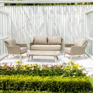 Kettler Cora Wicker - 3 Seat Sofa Lounge Set