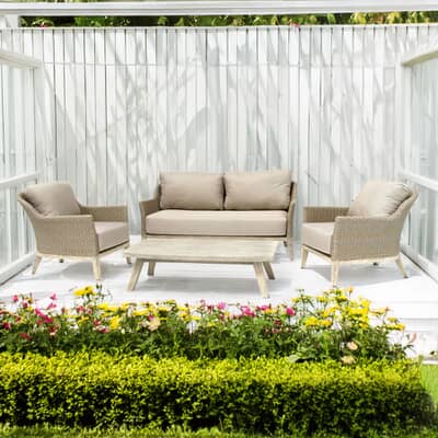 Kettler Cora Wicker - 3 Seat Sofa Lounge Set