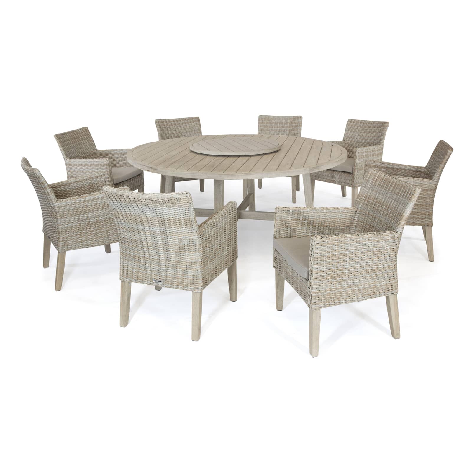 Kettler Cora Wicker 8 Seat Round Dining Set CORASET08 Garden