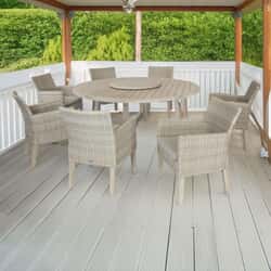 Kettler Cora Wicker 8 Seat Round Dining Set