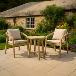 Kettler Cora 2 Seat Bistro Set With 70cm Table And Weather Proof Cushions