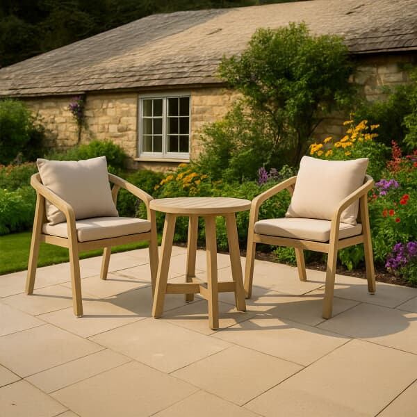 Kettler Cora 2 Seat Bistro Set With 70cm Table And Weather Proof Cushions