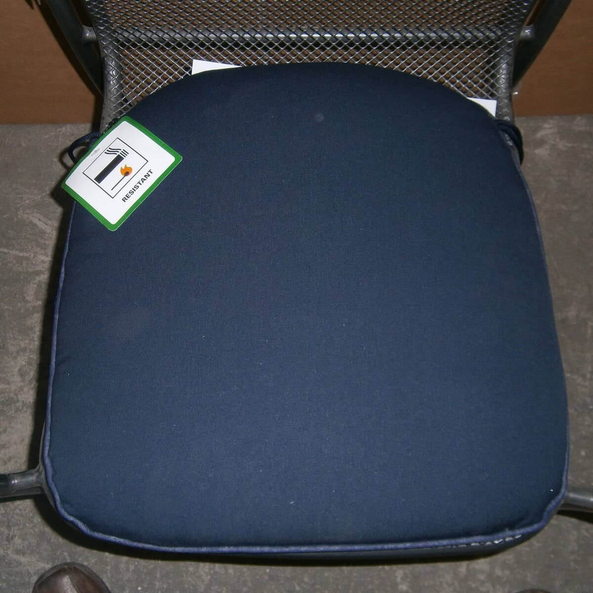 Plain Blue Curved Seat Pads 45 x 45cm (Set of 6) - (CUS5) - Garden